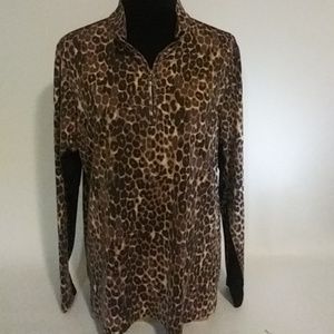 Leopard print SanSoleil XL blouse preowned